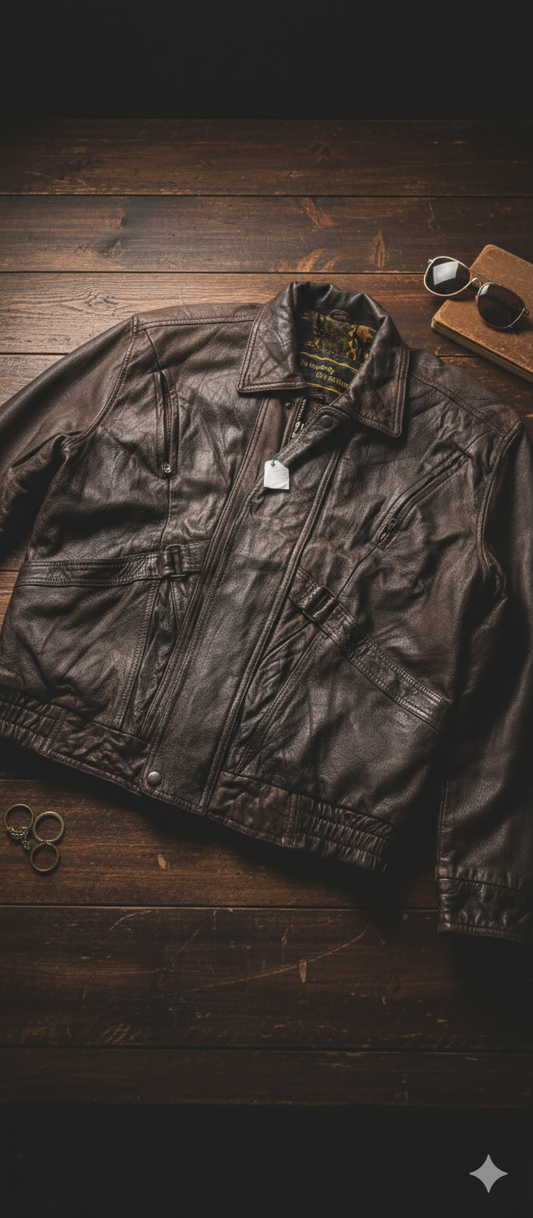 Retro Thrift Leather Jacket | 100% Original | Rare Vintage Find